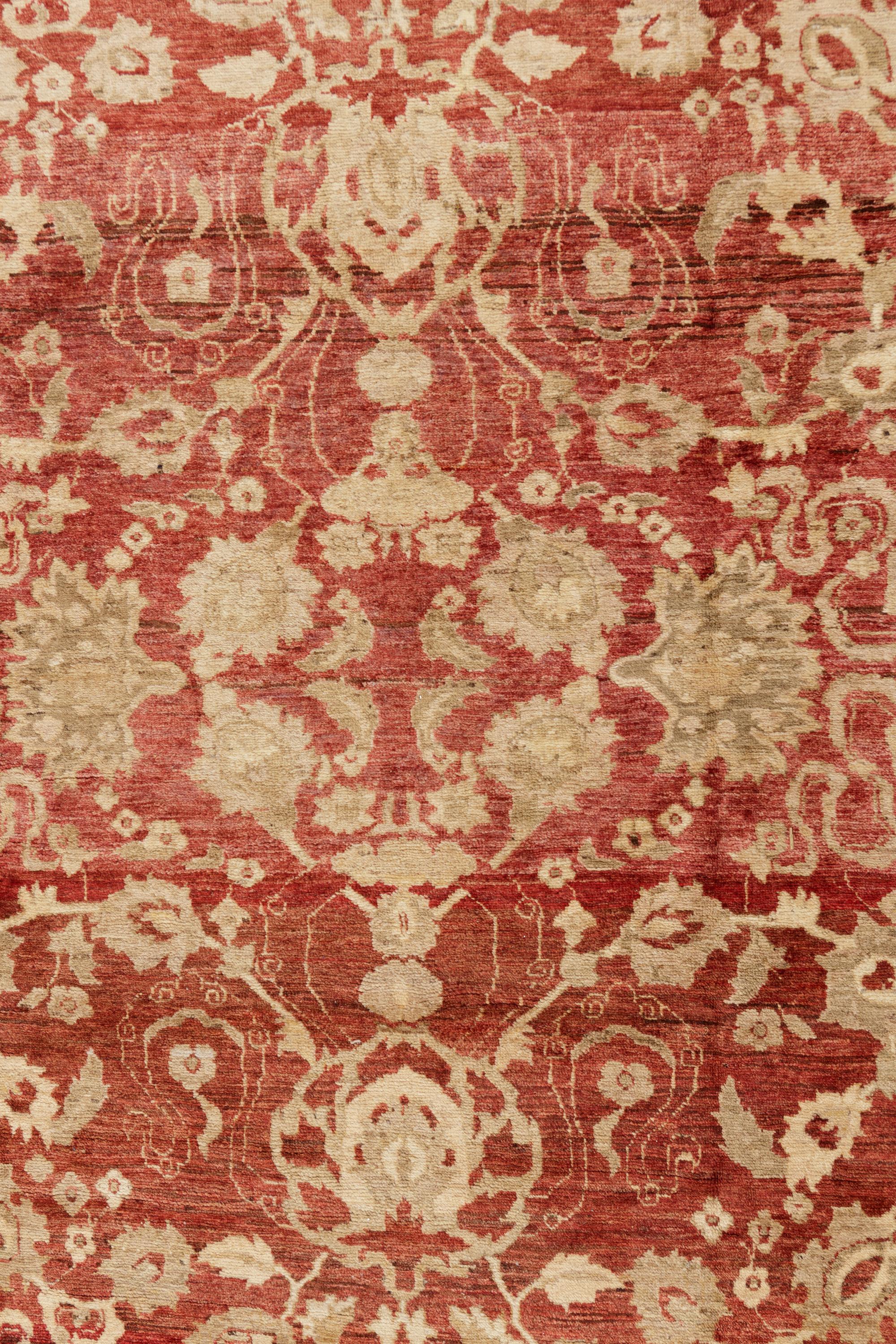 An Orange Oushak Wool Rug