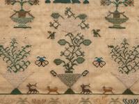 An English Needlework Embroidered Schoolgirl’s Sampler