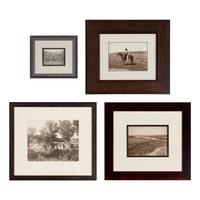 [Western Americana] Huffman, L.A. (1854-1931). A group of 4 collotypes and photographs with western subject matter.