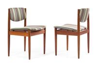 Finn Juhl (Danish, 1912-1989), FRANCE & SONS, 1960s, a set of six dining chairs, model no. 197