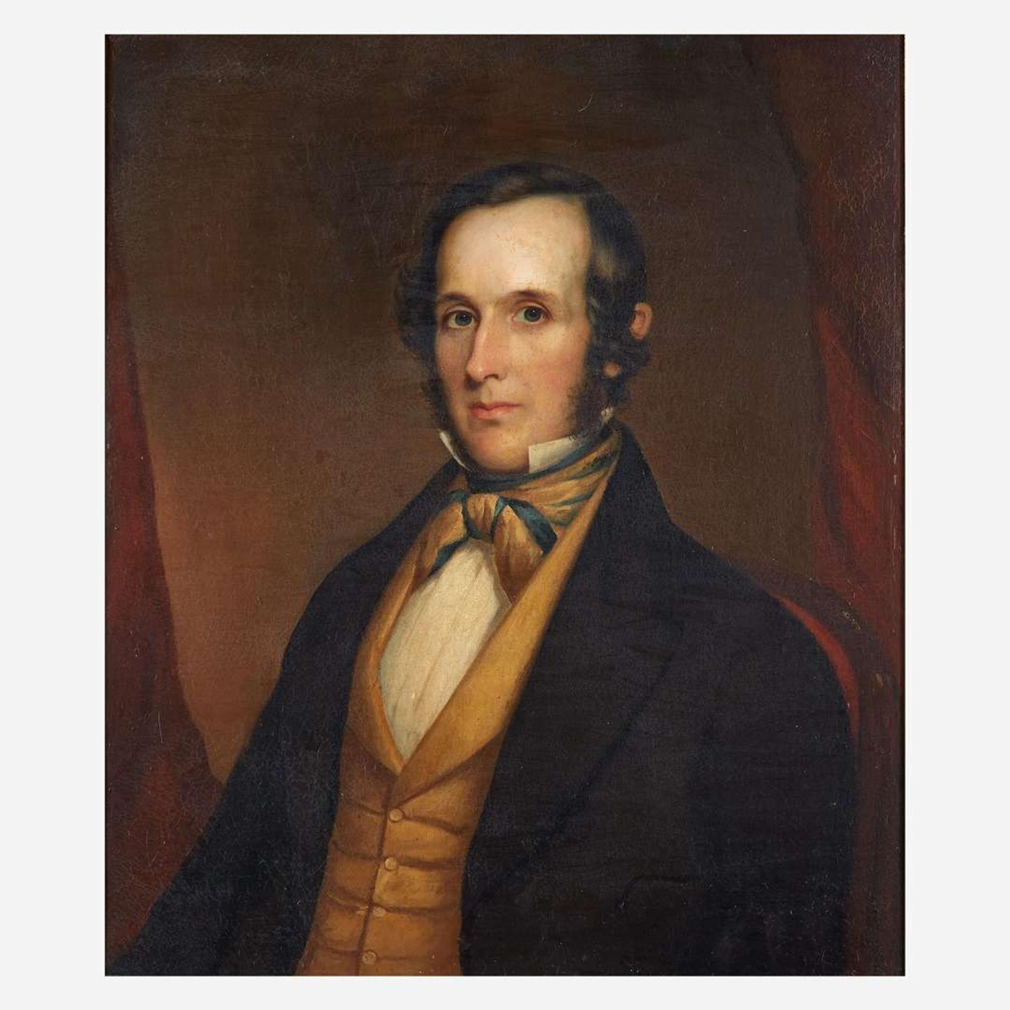 American School 19th century Portrait of a Gentleman