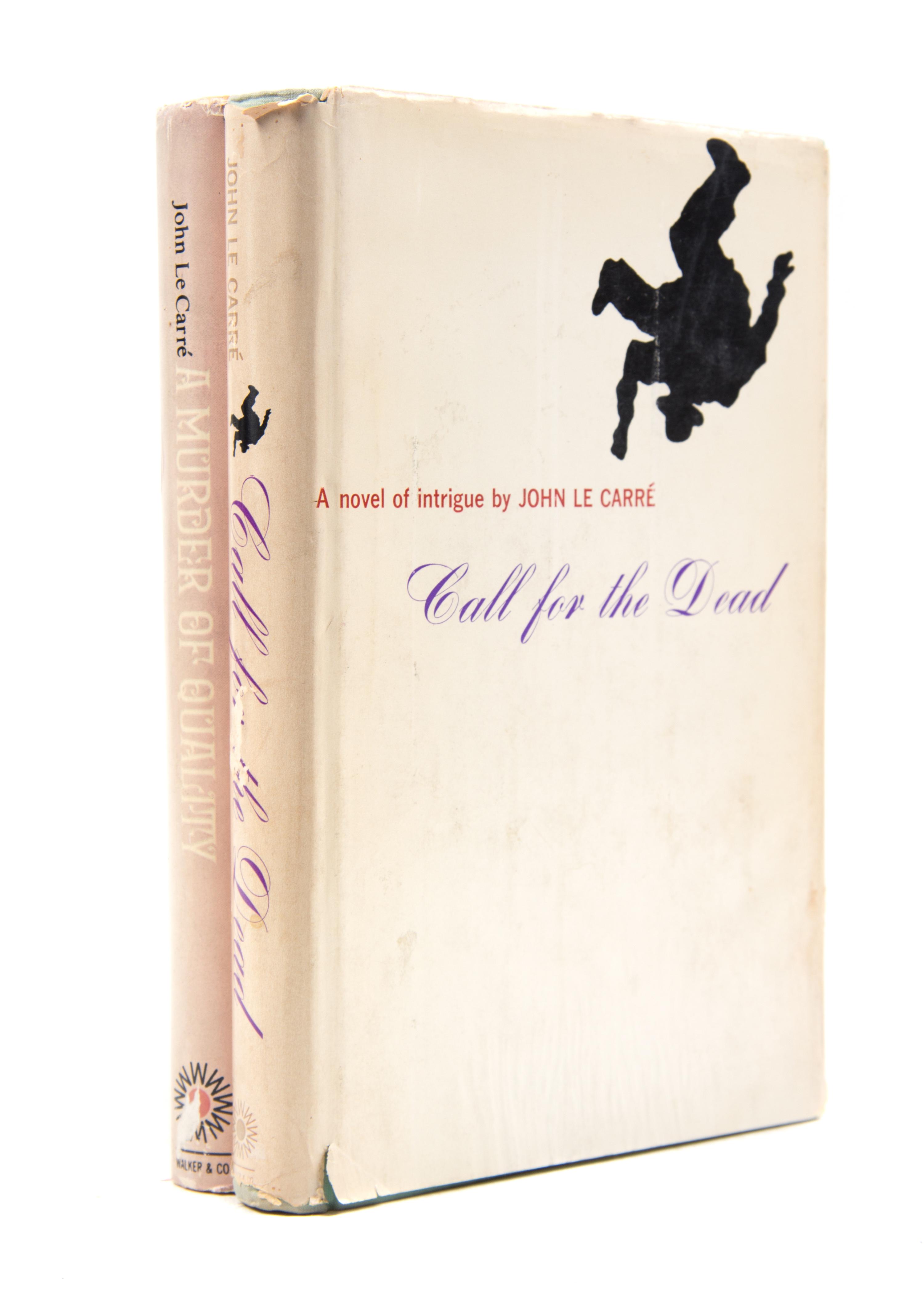 LE CARRE, JOHN. Two first US editions: Call for the Dead, NY, 1962, and A Murder of Quality, NY, 1962.