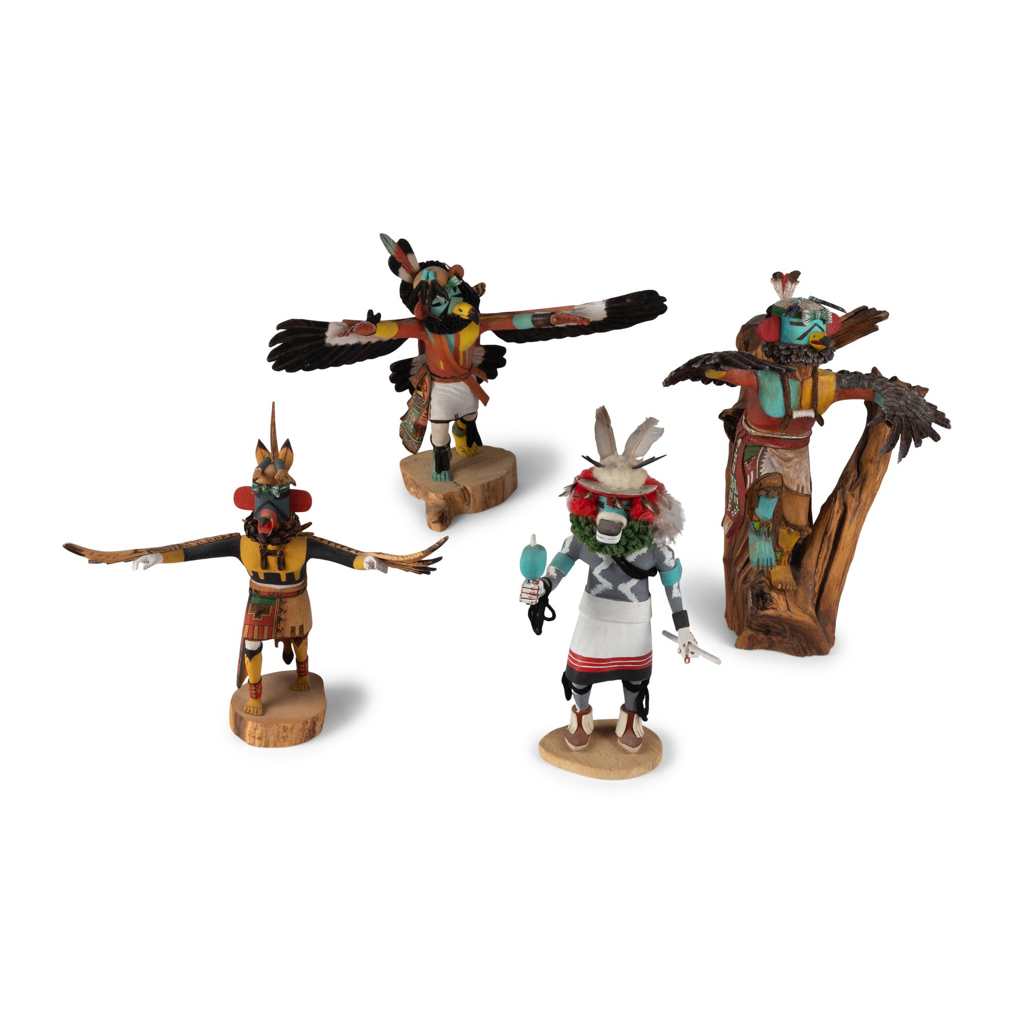 Collection of Hopi Katsinas, Eagle Dancers
