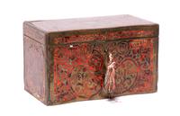 Louis Philippe Boulle Tea Chest Height 5 1/8 x length 8 7/8 x depth 4 3/4 inches.