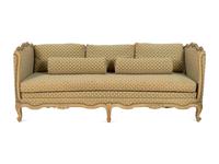 A French Provincial Green and Cream-Painted Beech Daybed