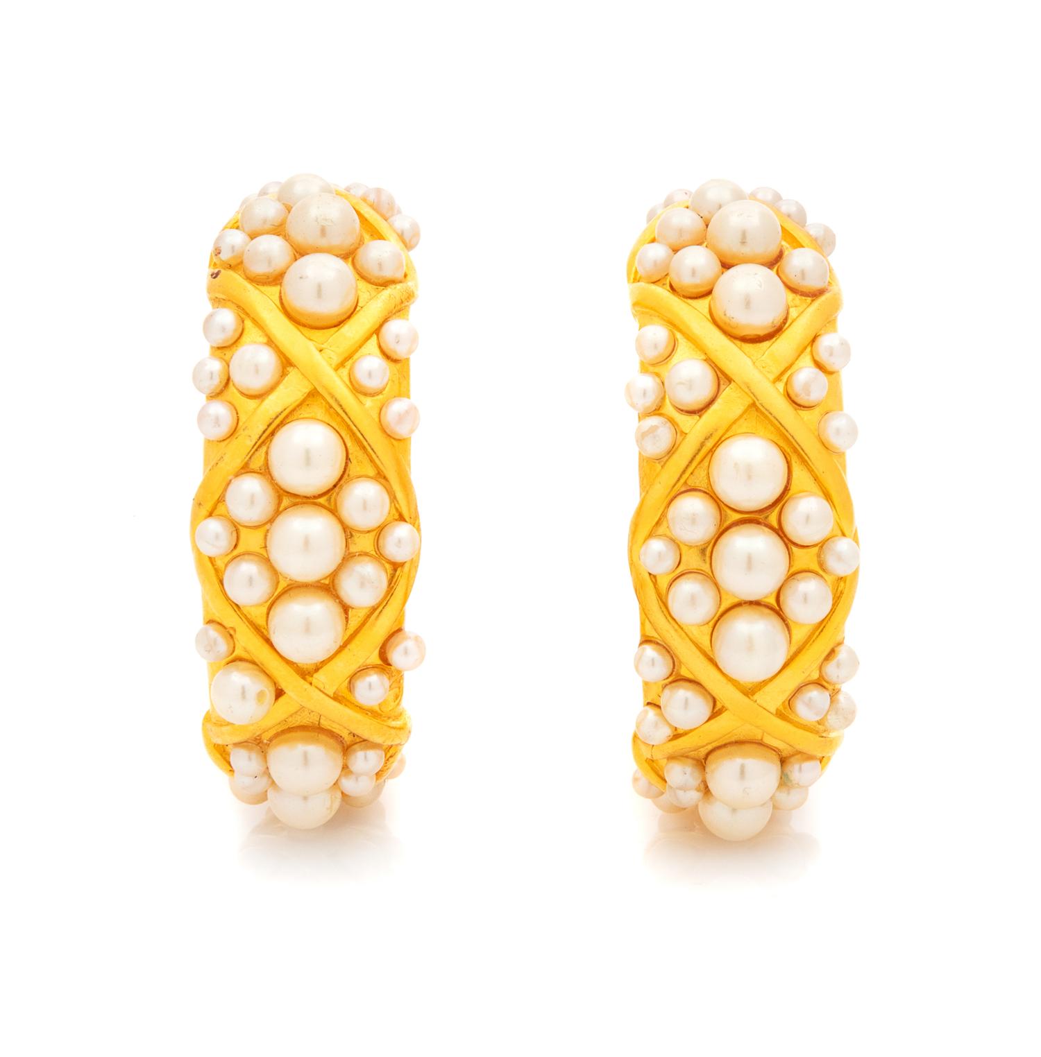 Karl Lagerfeld Earrings, 1980s