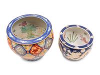 Two Chinese Export Porcelain Planters in the Japanese Taste