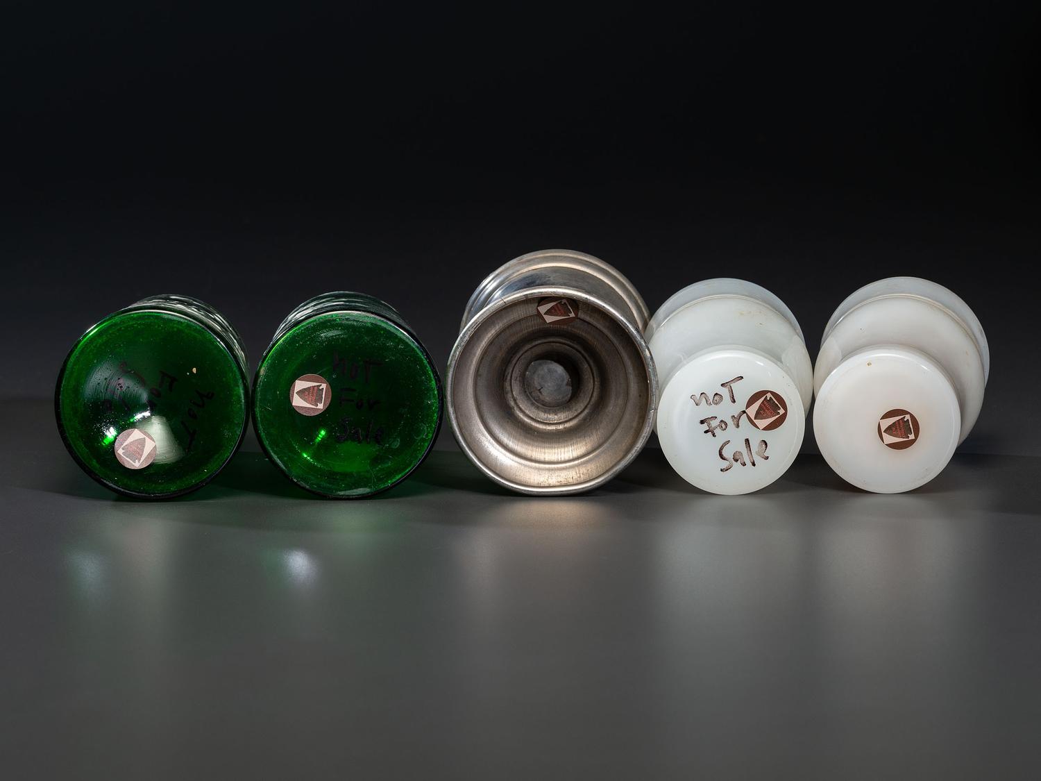 Five Barbershop Antiseptic and Sterilizing Jars
