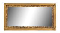 A Victorian Gilt Framed Mirror Height 24 x 48 inches. — 19TH CENTURY