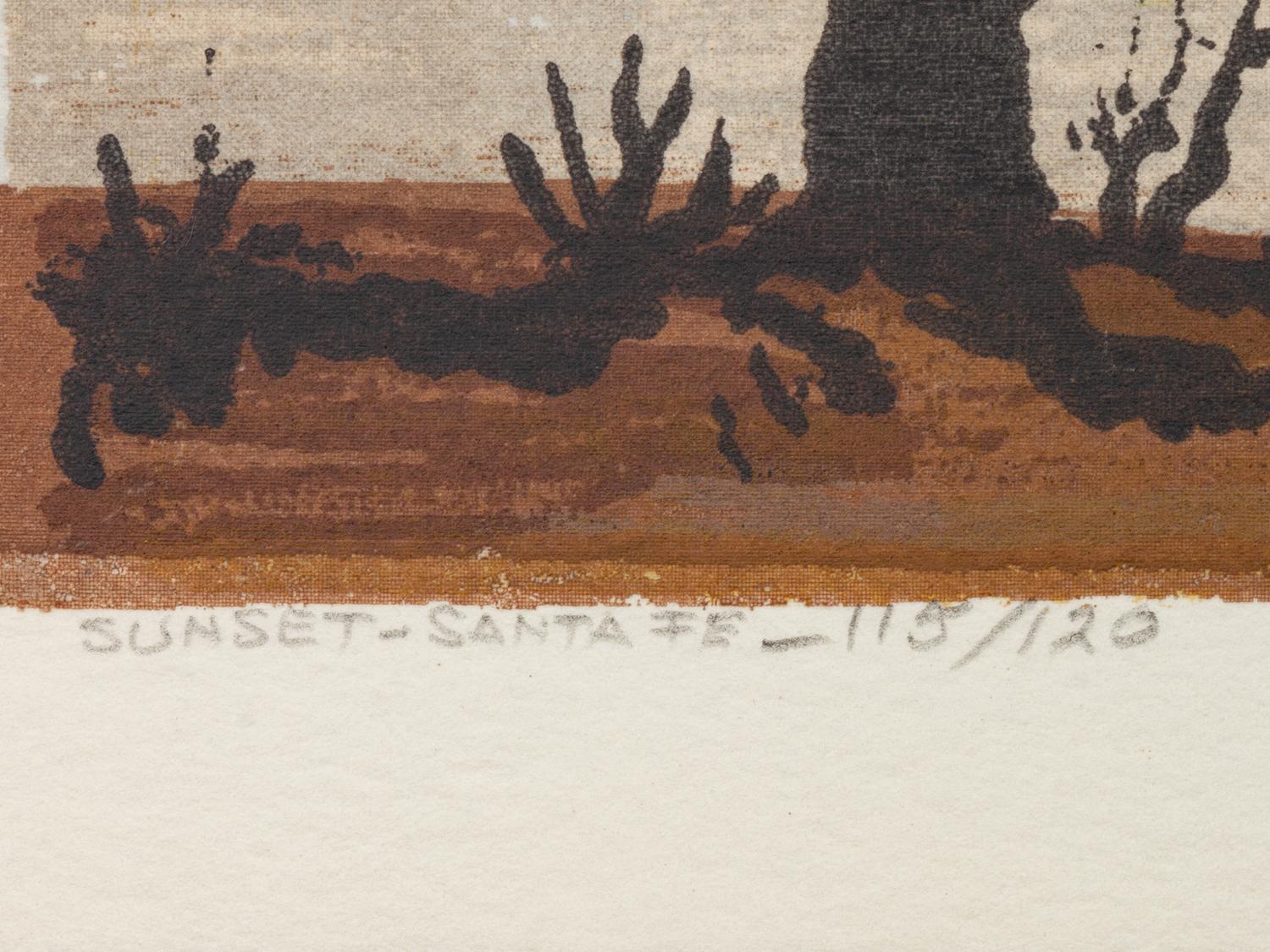 Four Works: Sunset - Santa Fe, edition 115/120; Neighbors , edition 51/100; Abiqui, New Mexico, edition 119/120; Old Pine Tree , edition 101/150