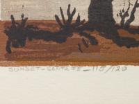 Four Works: Sunset - Santa Fe, edition 115/120; Neighbors , edition 51/100; Abiqui, New Mexico, edition 119/120; Old Pine Tree , edition 101/150