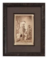 [NATIVE AMERICANS]. CHOATE, John N. (1848-1902), photographer. 2 photographs, incl. boudoir card of Cheyenne student White Buffalo. [Carlisle, PA], ca 1881.