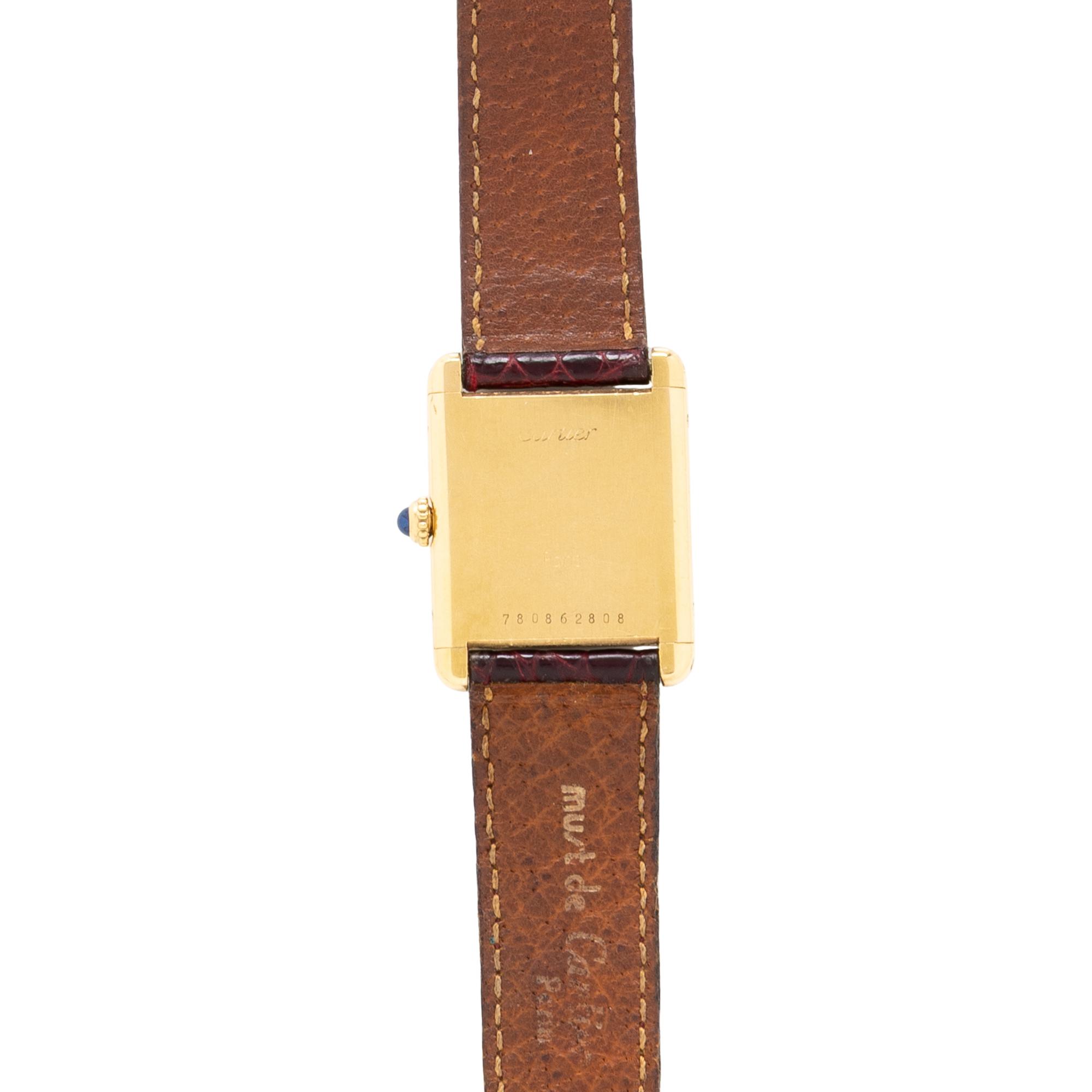 CARTIER, REF. 78086 18K YELLOW GOLD 'TANK LOUIS' WATCH
