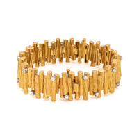 MODERNIST, YELLOW GOLD AND DIAMOND BRACELET