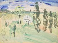 Milton Avery (American, 1885-1965) - Swirling Trees