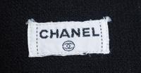 A Chanel Black Wool A-line Skirt, No size.