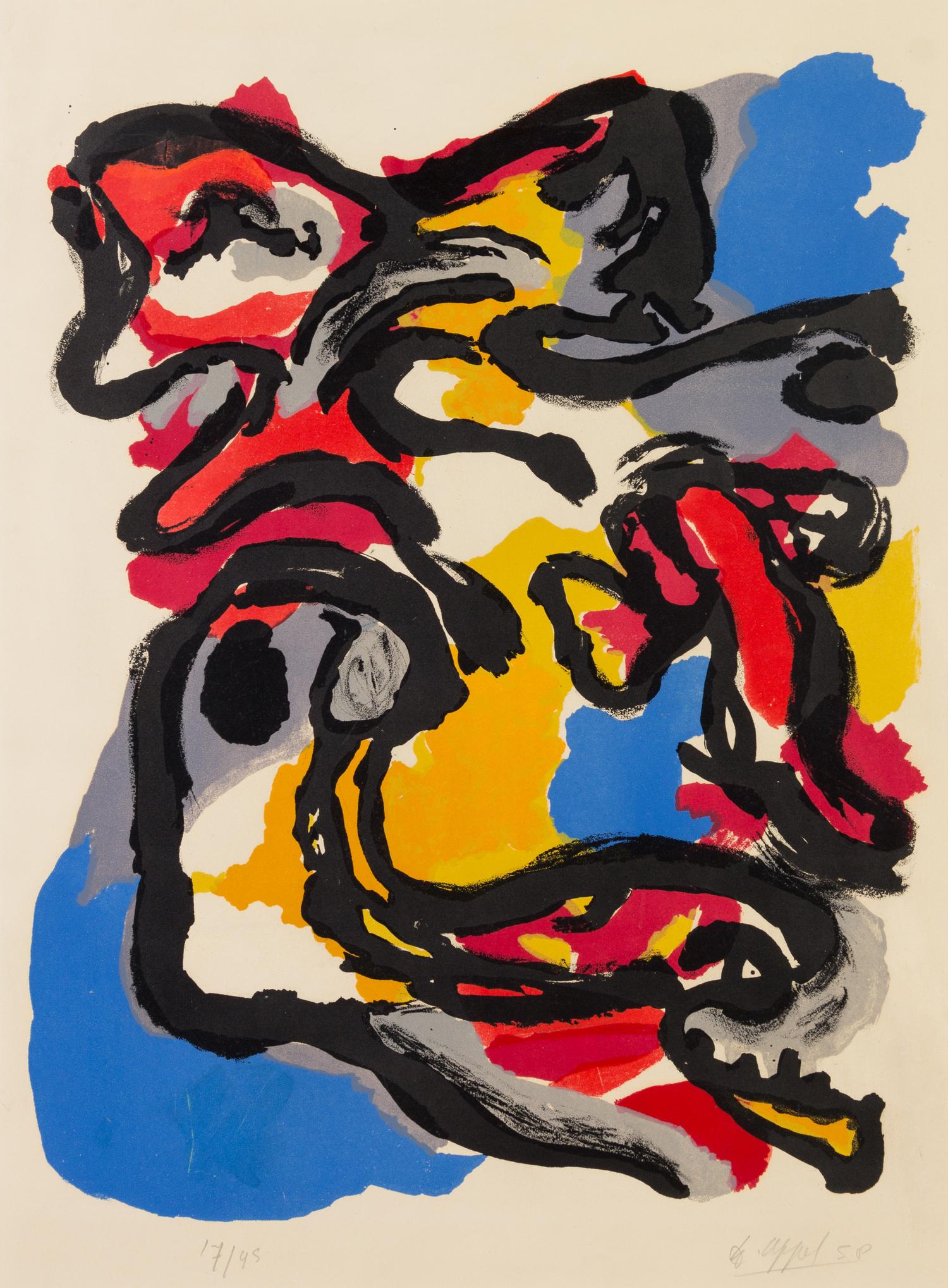 Karel Appel, (Dutch, 1921-2006), Composition 1958