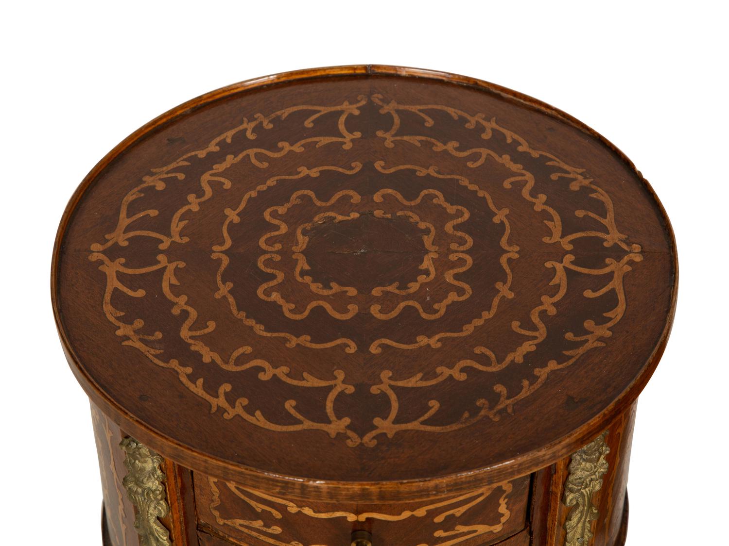 Two Marquetry Side Tables