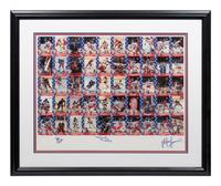 A Signed 1980 Miracle on Ice Hockey Team Uncut Trading Card Sheet,