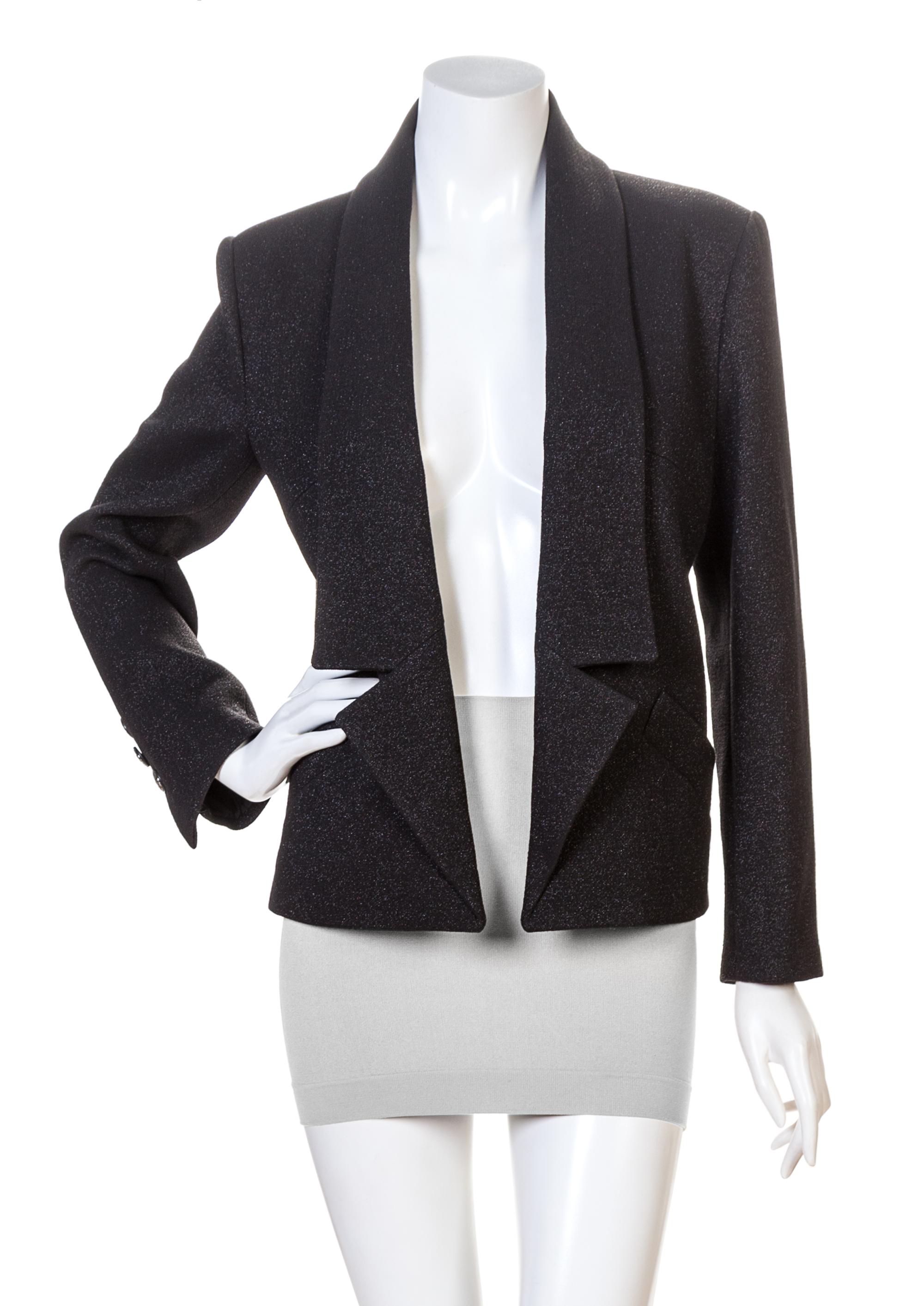 A Chanel Black Wool Shimmer Jacket,