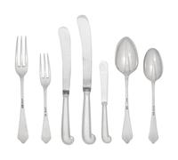 An English Silver Flatware Service