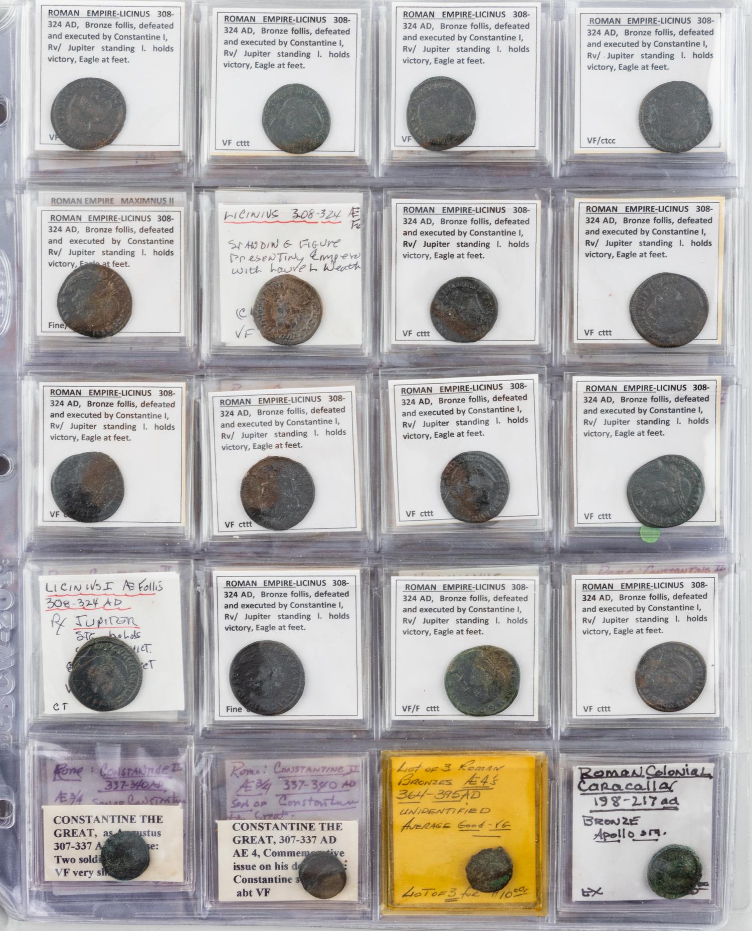 [ANCIENT] A Large Collection of Roman Bronze and Copper Coins