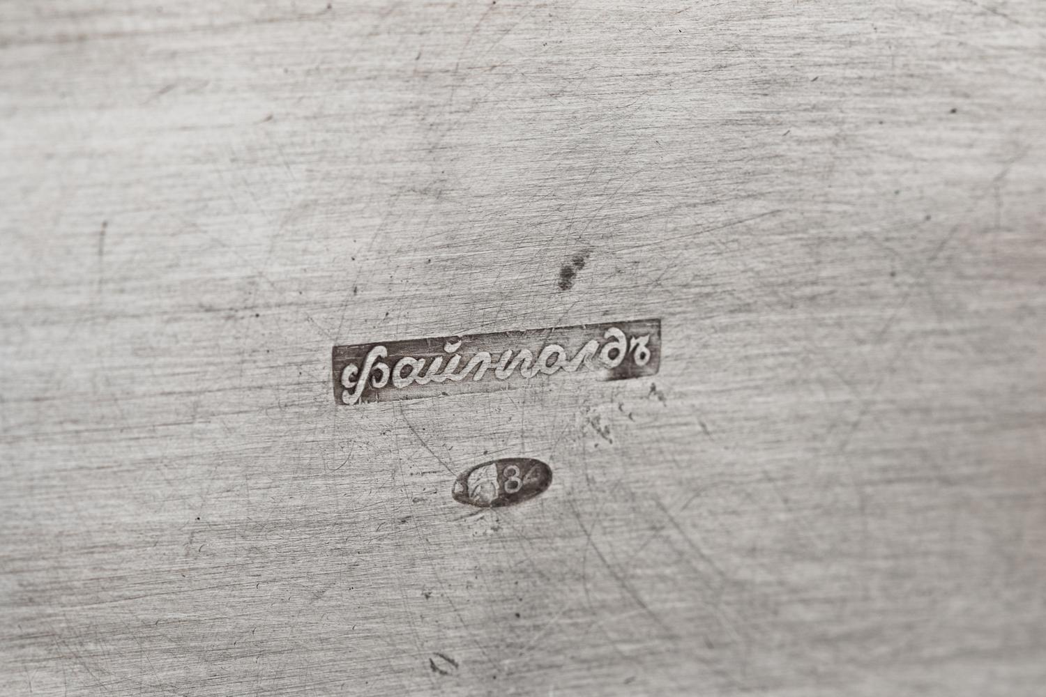 A Russian Silver Trompe l'Oeil Cigar Box