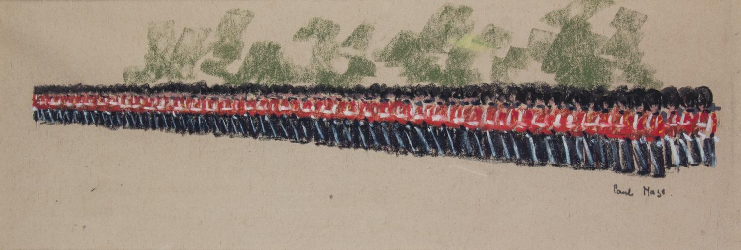 Paul Lucien Maze, (French, 1877-1979), Grenadier Guards on Inspection