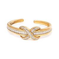 YELLOW GOLD AND DIAMOND CUFF BRACELET