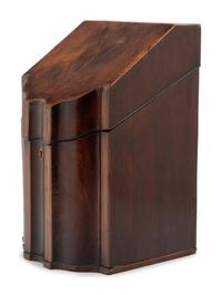 A George III Inlaid Mahogany Knife Box
