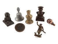 [WORLD WAR II]. A group of souvenirs including trench art and Douglas MacArthur commemorative items.