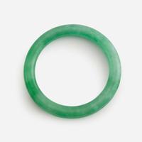 Two jadeite bangles 翡翠圆条镯一组两件