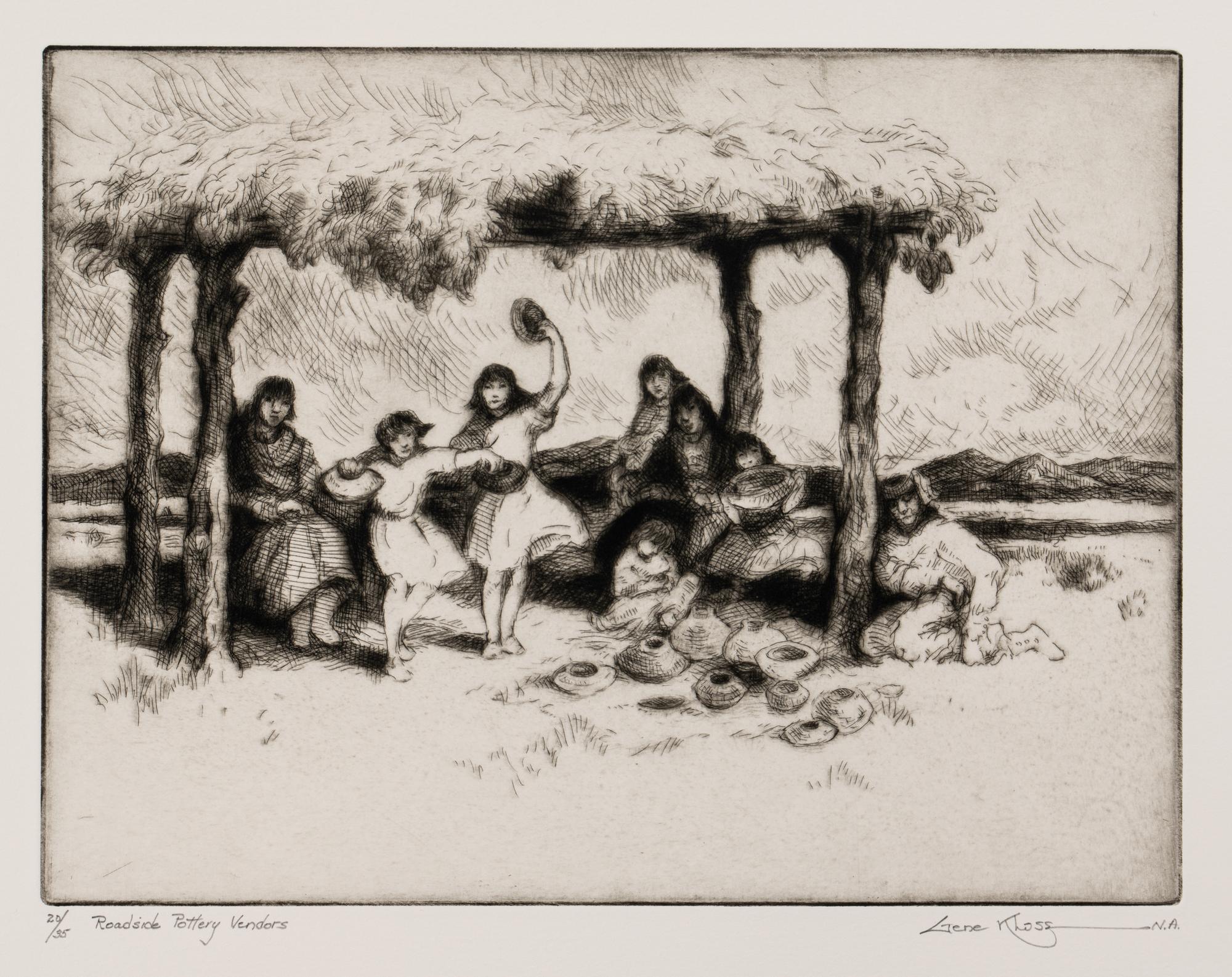 Roadside Pottery Vendors, edition 20/35