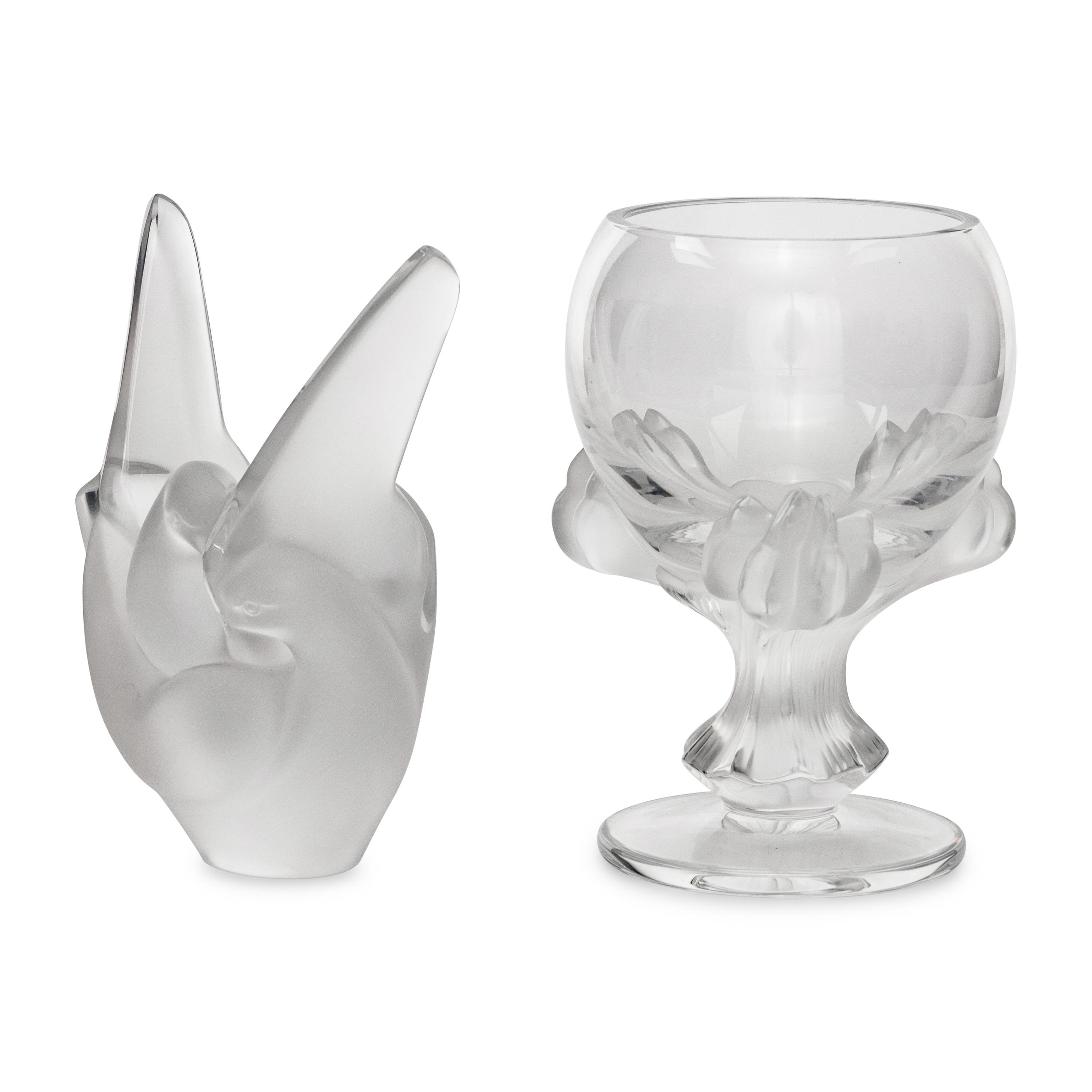 Two Lalique Table Articles