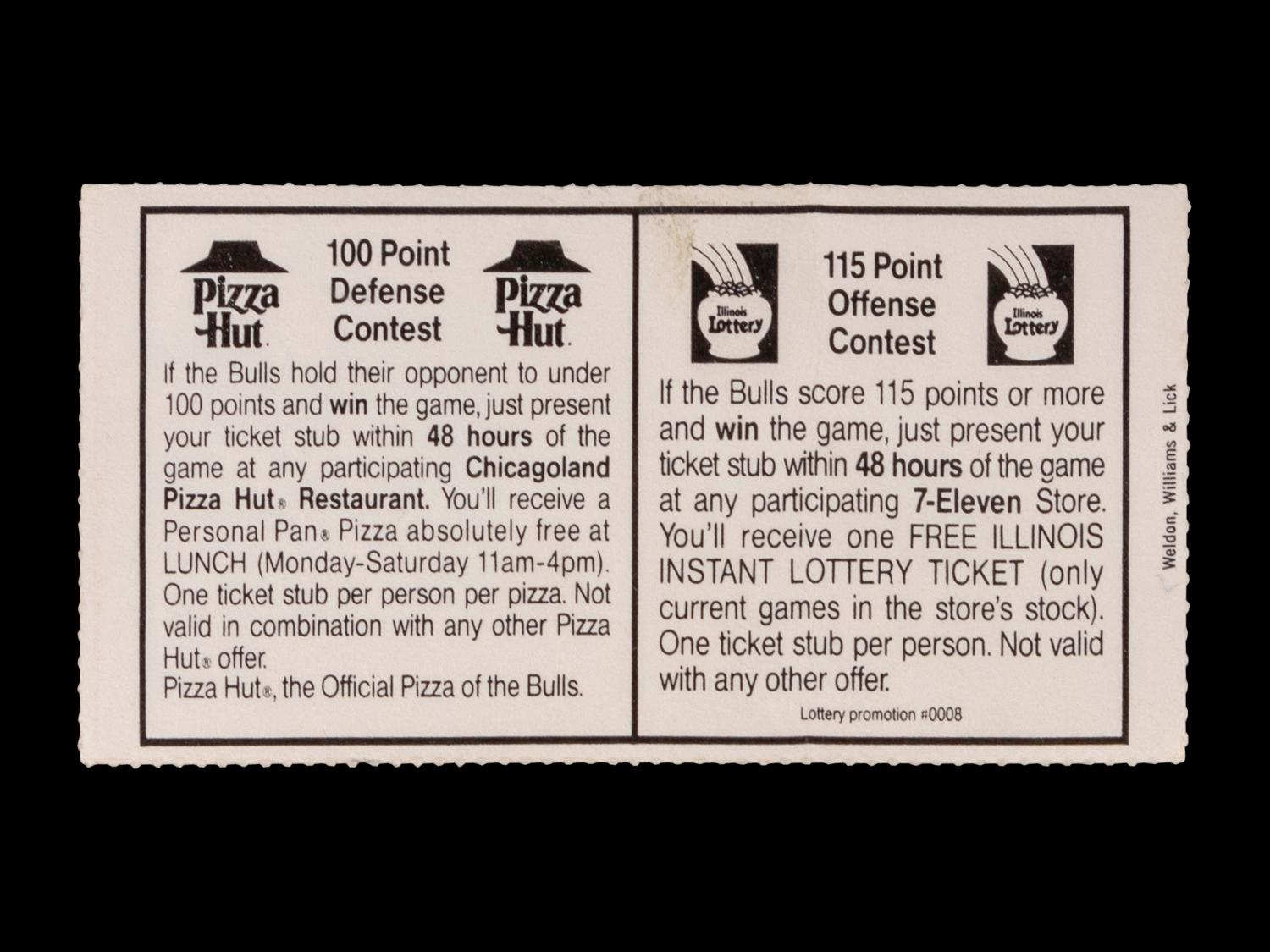 A 1992 Chicago Bulls vs. Portland Trail Blazers NBA Finals Game 6 Ticket Stub (Michael Jordan and Bulls Win Second NBA Championship)