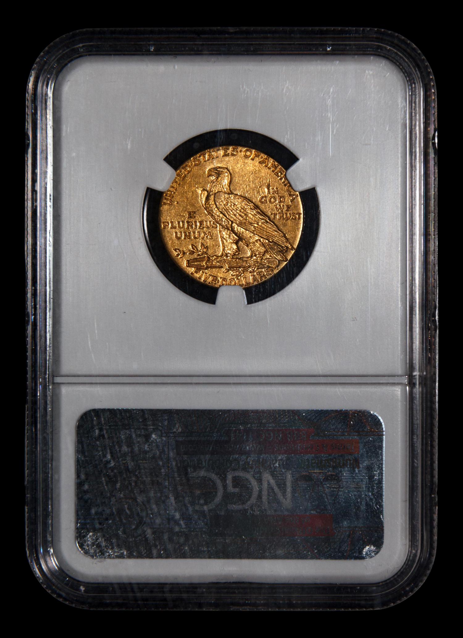 A 1913 Indian Head $5 Gold Coin (NGC MS61)