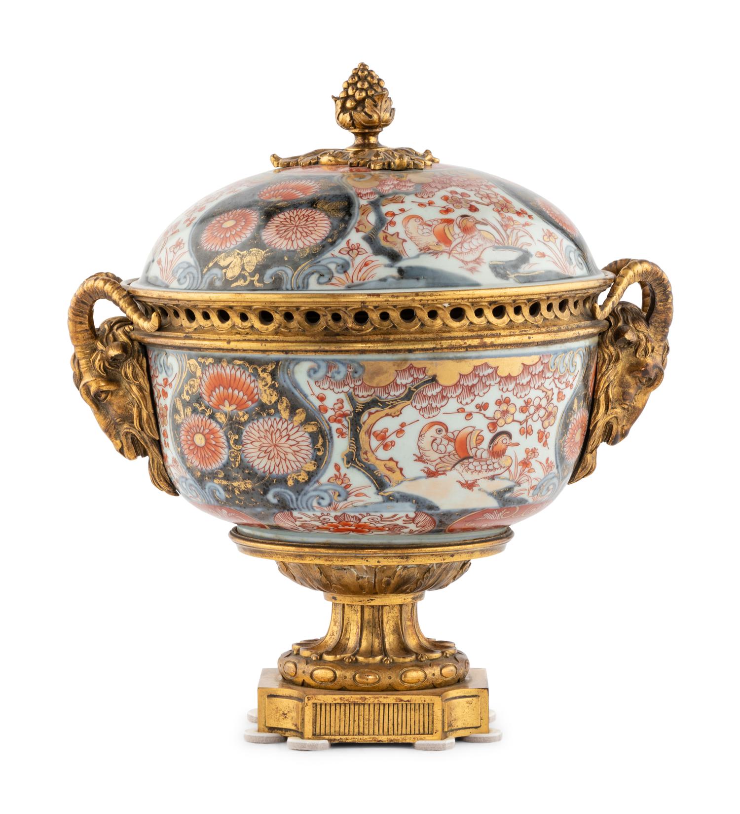 A Gilt Bronze Mounted Japanese Imari Porcelain Bowl