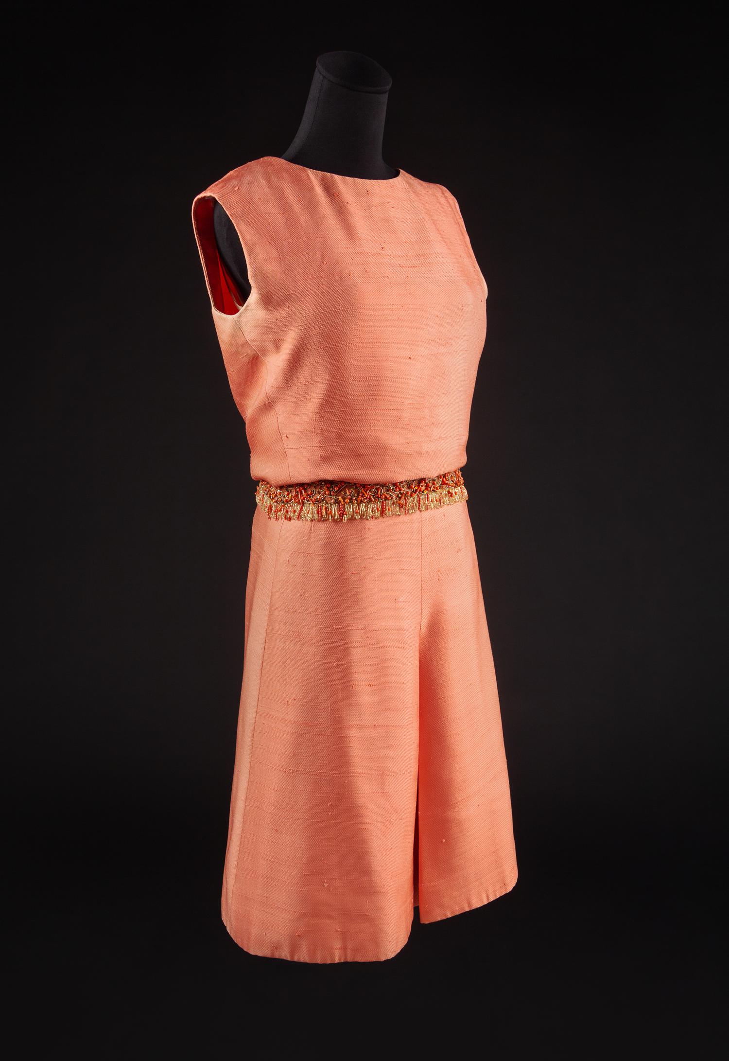 Christian Dior by Marc Bohan Haute Couture Ensemble, Spring-Summer 1961 — Worn by de Havilland in the photograph on the cover of her 1961 book 'Every Frenchman Has One' and for the press reception in March of 1961 in Atlanta for the special showing of "Gone with the Wind" in honor of the Centennial of the Commencement of the Civil War.
