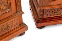A Pair of French Renaissance Revival Parcel Gilt Cabinets