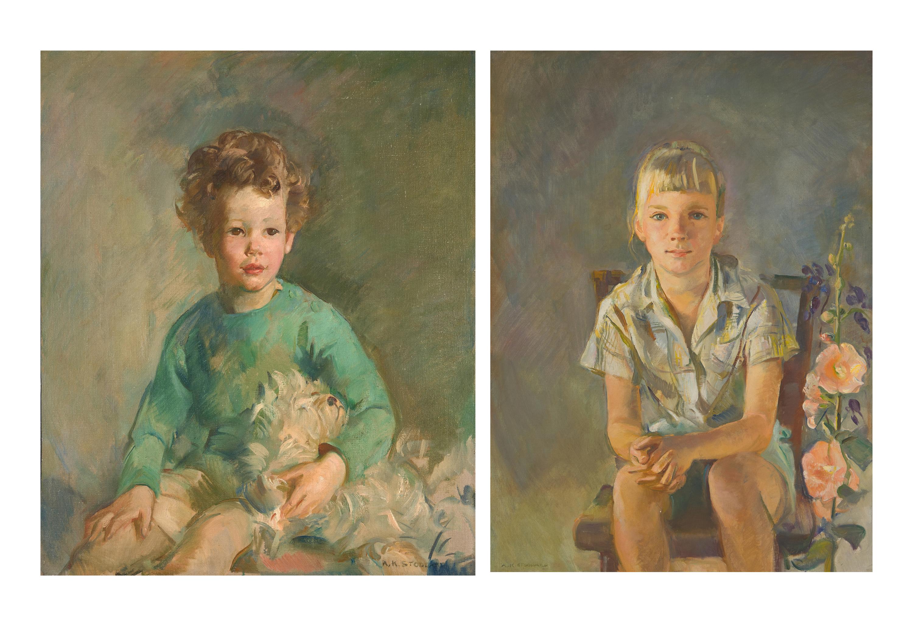 Two Works: Young Boy and His Puppy; together with Kathy (2)