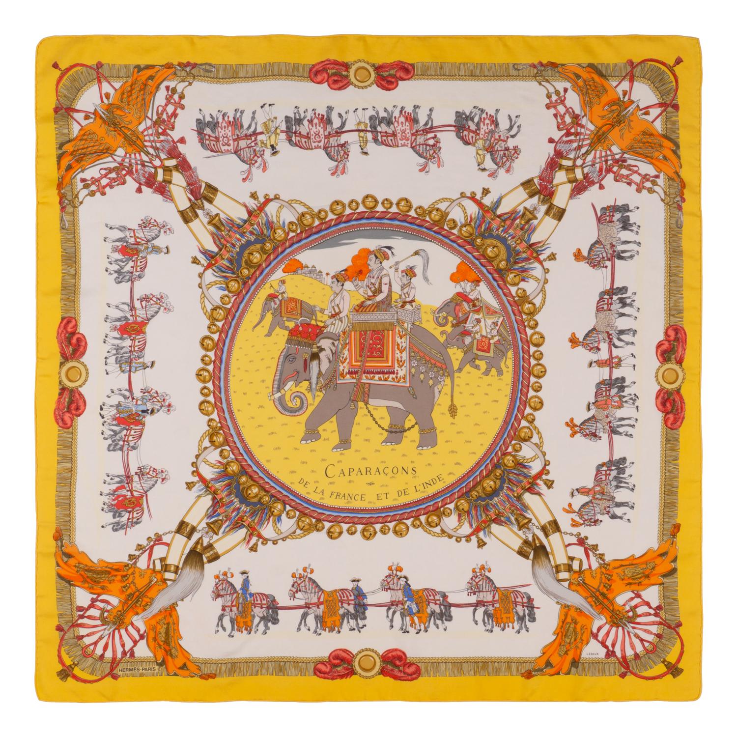 Three Silk Scarves by Hermès and Chanel