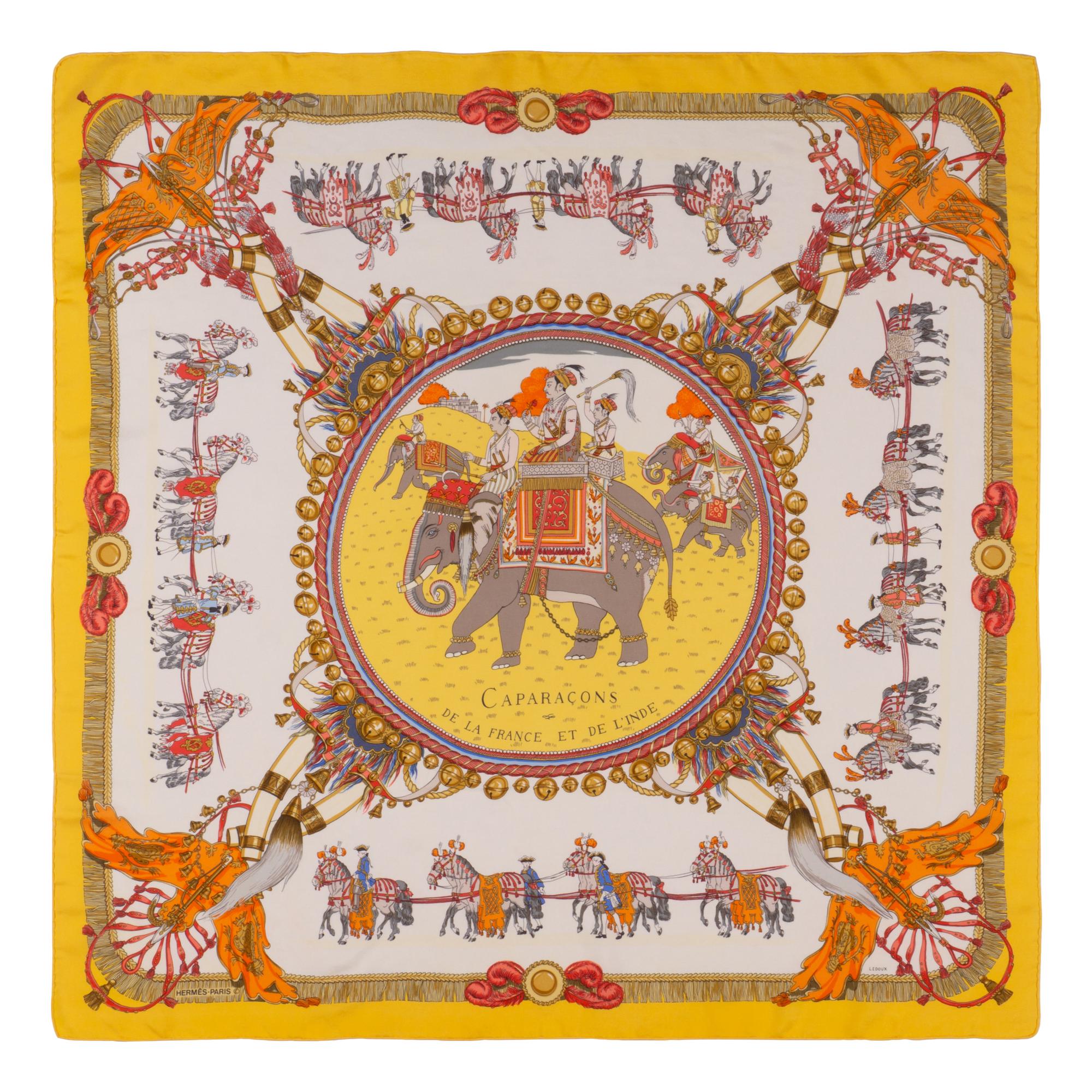 Three Silk Scarves by Hermès and Chanel