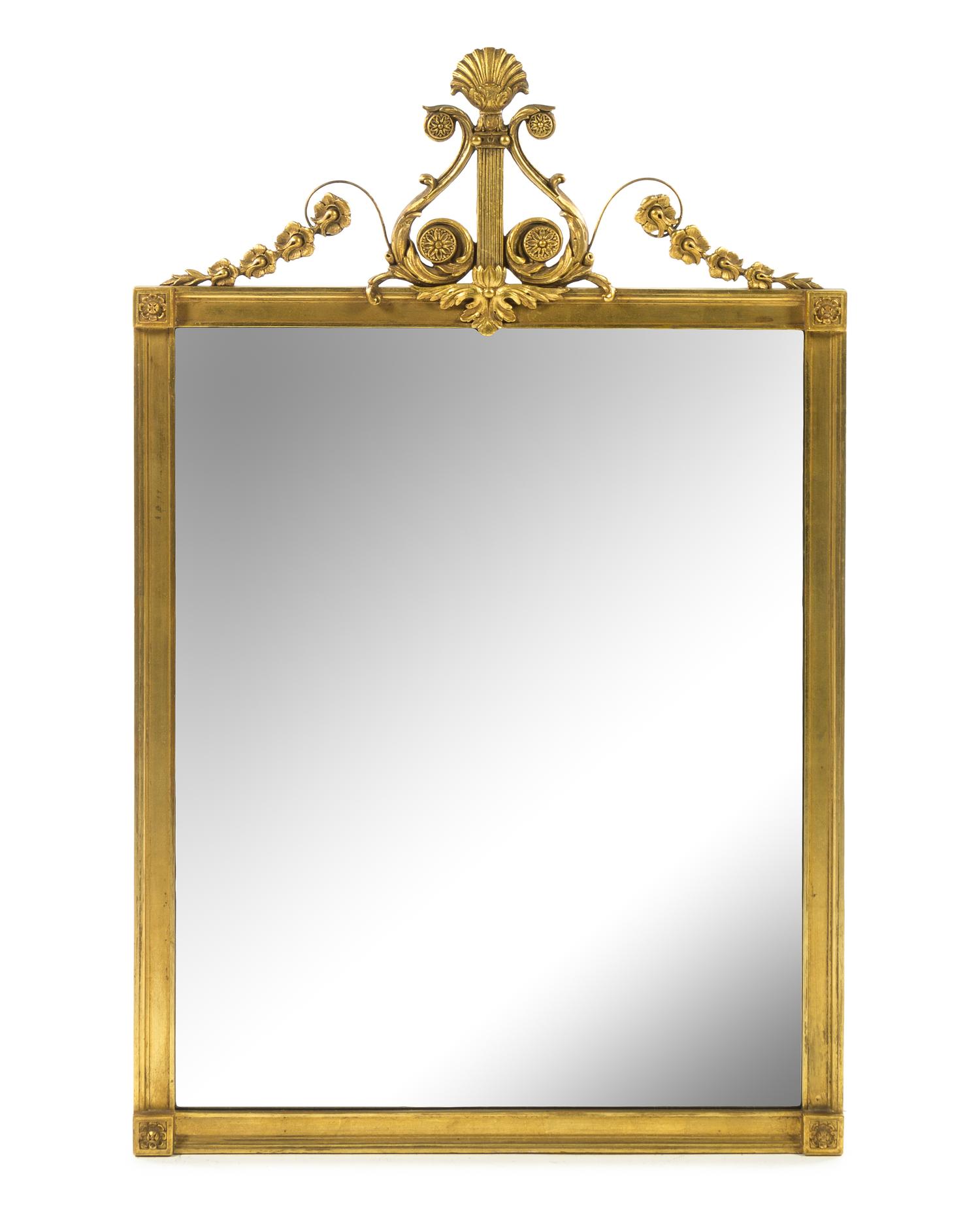 An Adam Style Giltwood Mirror Height 41 1/2 inches. — 20TH CENTURY