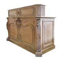 A Carved Oak Shop Counter 73.5" W x 31" D x 51.5" H — France, Late 19th Century