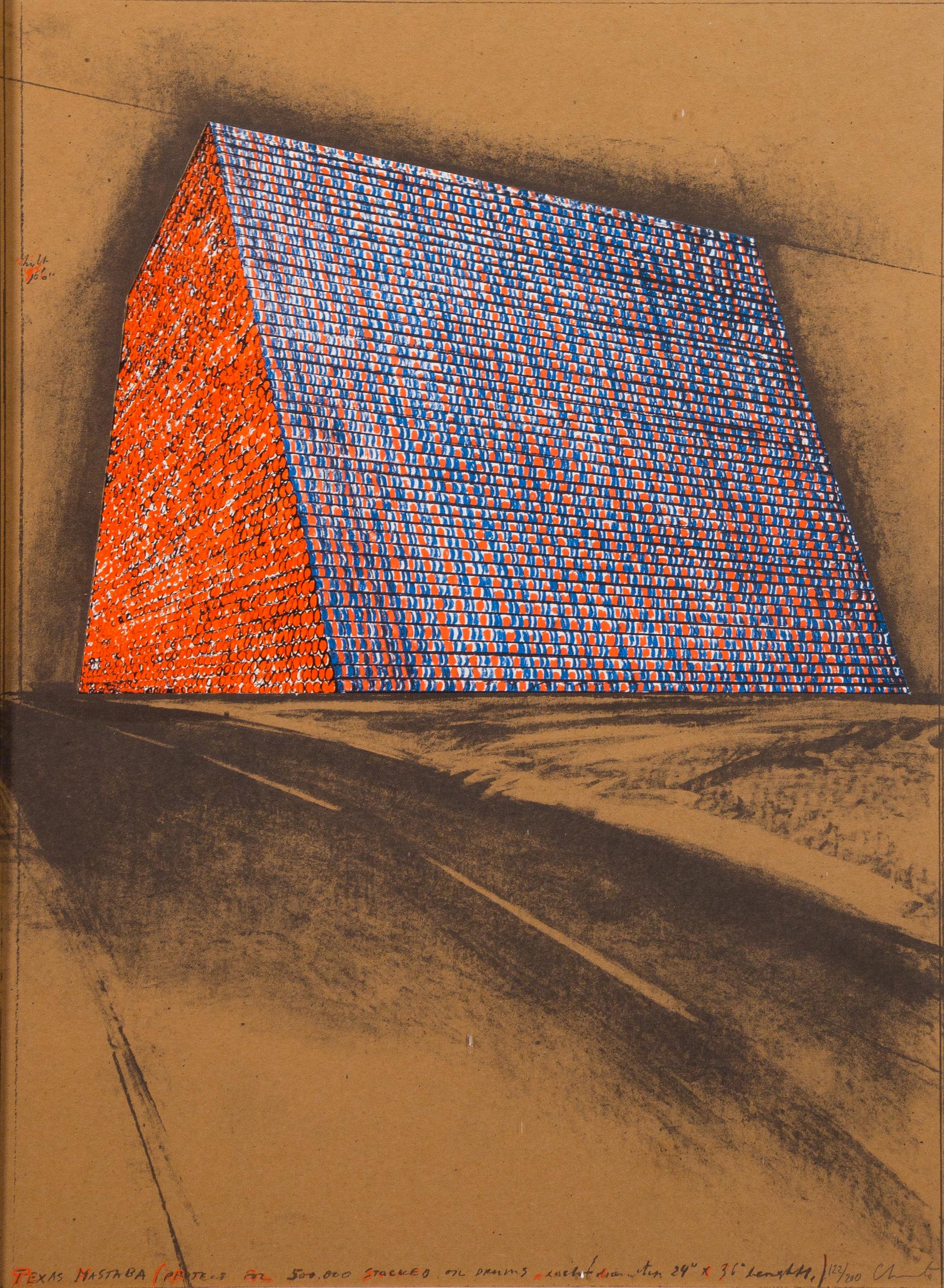 Christo and Jeanne-Claude, (Bulgarian/American, b. 1935), Texas Mastaba, 1976