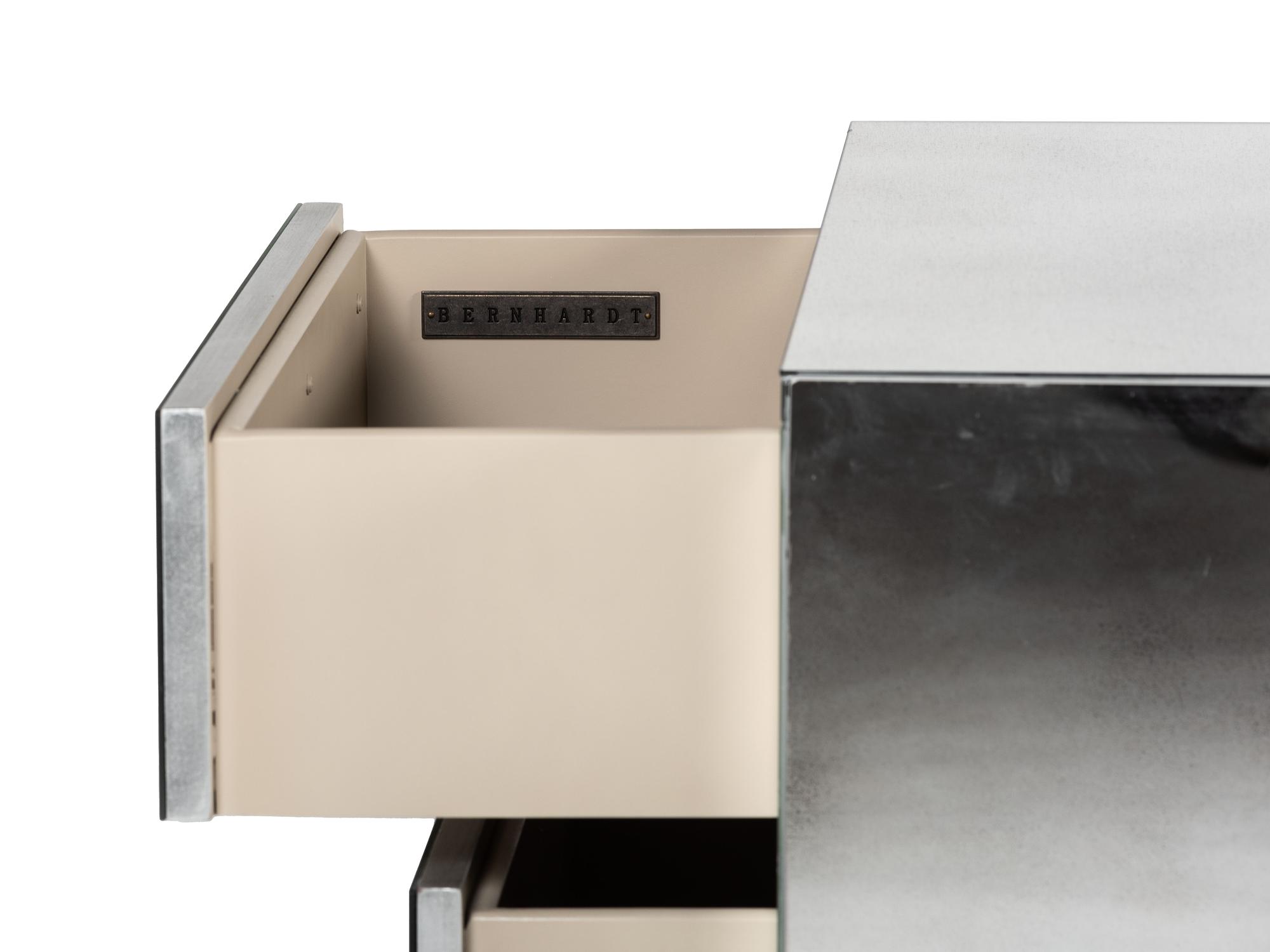 A Pair of Bernhardt Mirrored Side Tables