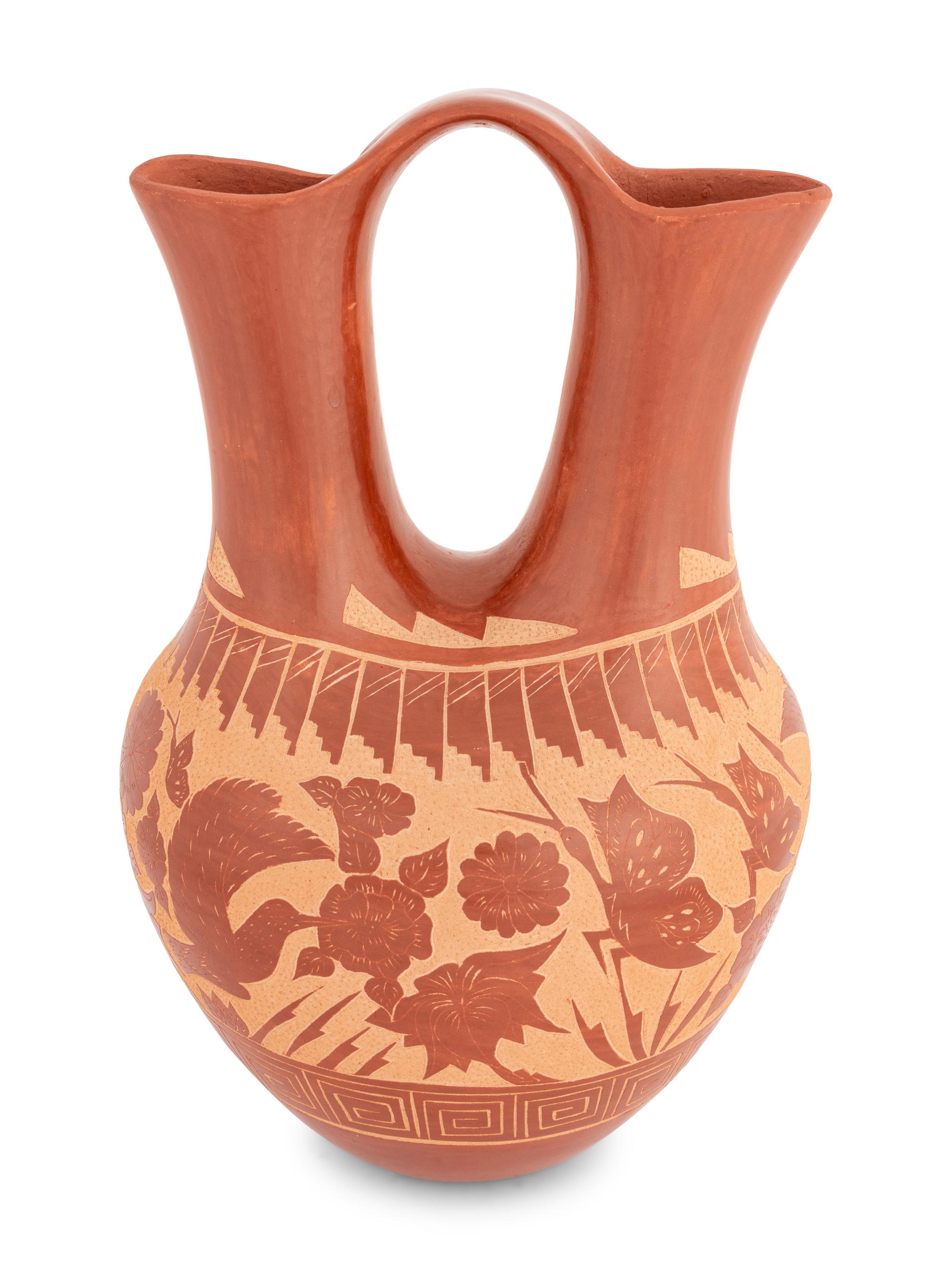 Sgraffito Pottery Wedding Jar