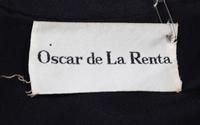 An Oscar de la Renta Black Organza Layered Evening Dress,