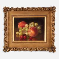 Robert Spear Dunning (American, 1829–1905) Still Life with Peaches, Grapes and Cherries
