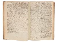 [US NAVY] -- [MARITIME]. Manuscript journal containing "Remarks and observations of Lt. Paulding of the U.S. Frigate Macedonian Commanded by John Downes, Esq. And bound on a Cruise in the Pacific Ocean." Illustrated. Ca. 1818-1828.